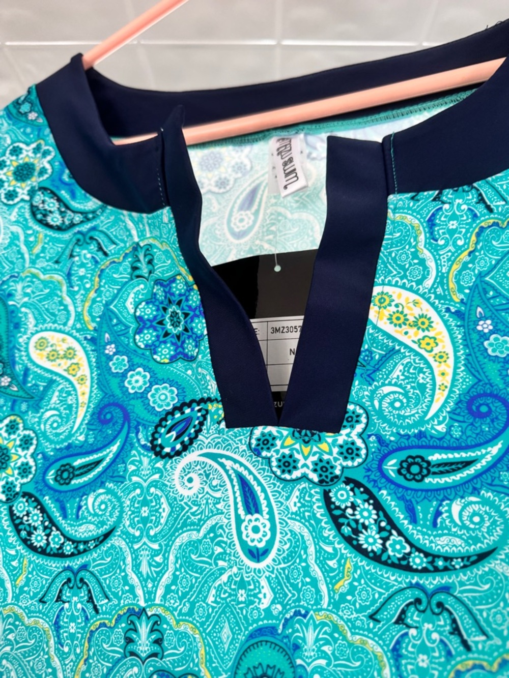 NWT Mazu Swim Paisley Mini Dress - 60s Mod Style with Pockets! - Picture 3 of 10